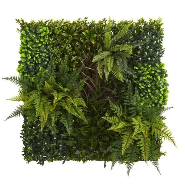 Nearly Natural 29in. x 29in. Artificial Living Wall UV Resistant Green Hedge Panel