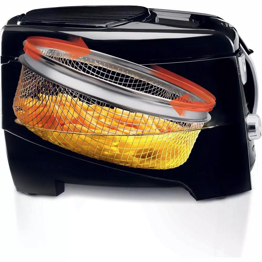 DeLonghi De'Longhi Roto Fry Cool Touch Low Oil Deep Fryer, 1.2L Capacity, Black