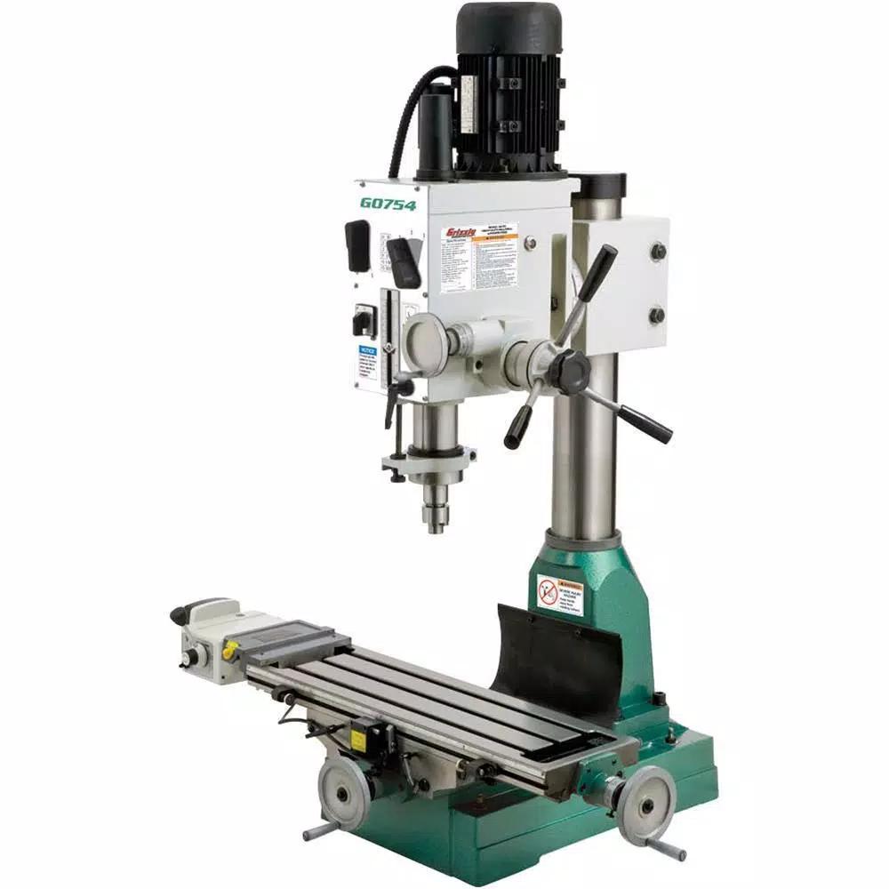 Grizzly Industrial Heavy-Duty Gear-head Mill/Drill with Variable Speed Power Feed, 2 HP, 220V
