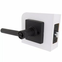 Defiant Highland Matte Black Keyed Entry Door Lever with Square Rose thumbnail 5