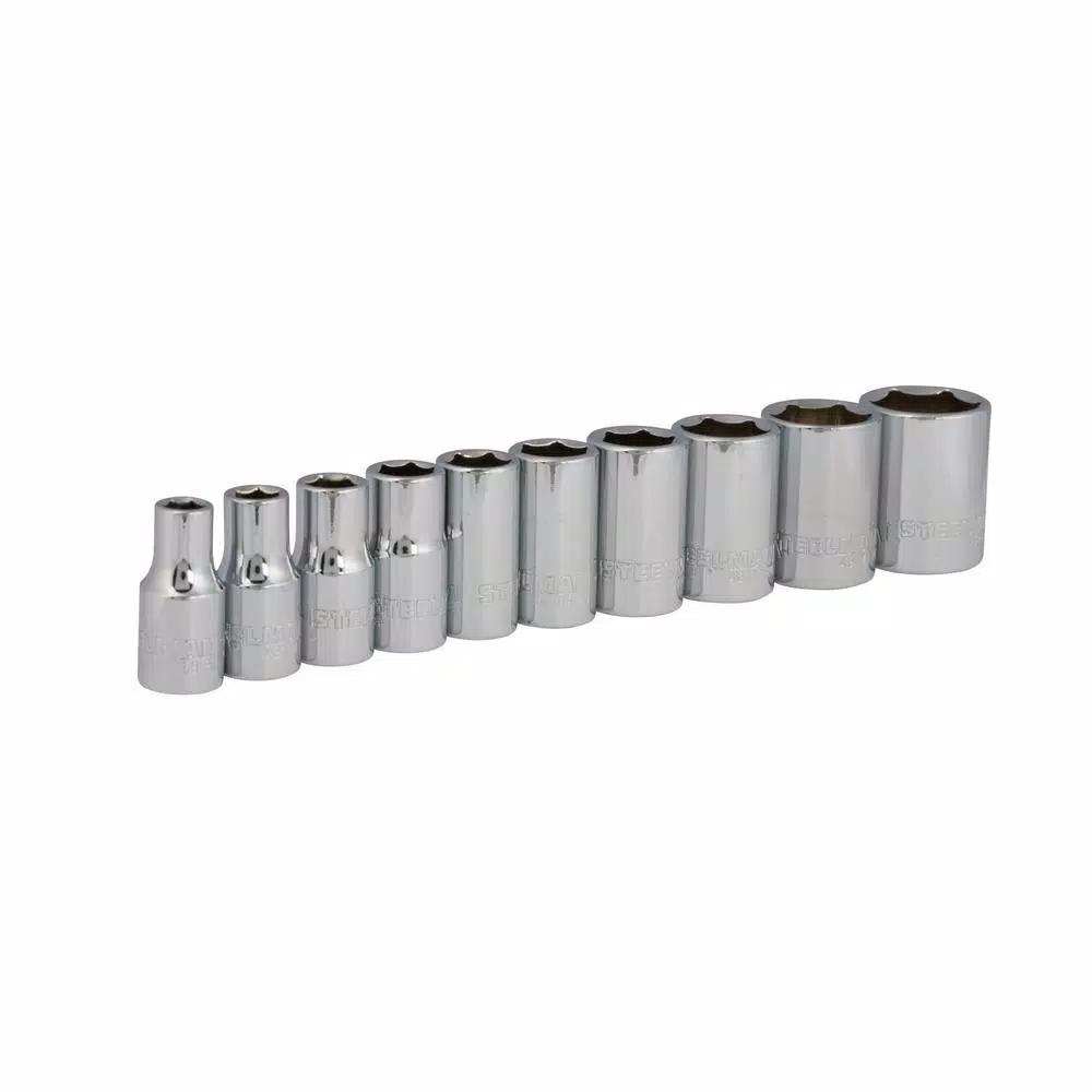 Steelman 10-Piece 1/4 in. Drive 6-Point SAE Socket Set