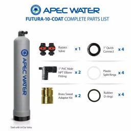 APEC Water Systems Futura 10 GPM Salt-Free Whole House Water Softener System with Pre-Filter and Protective Neoprene Coat thumbnail 4