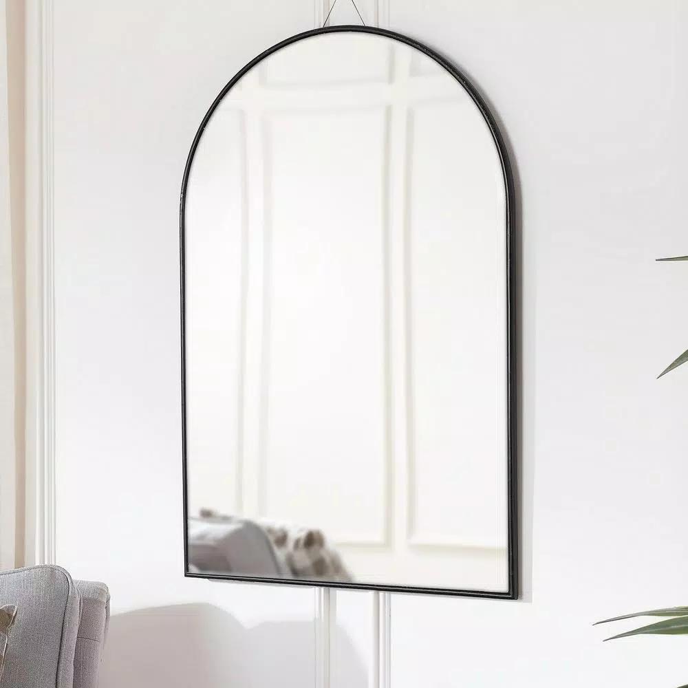 Home Decorators Collection Medium Arched Black Classic Accent Mirror