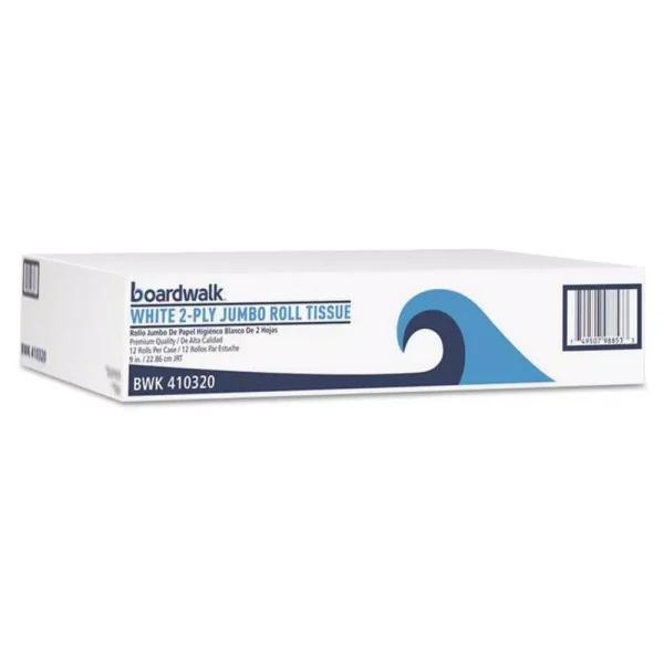 Boardwalk White 2-Ply Jumbo Roll Bathroom Tissue, 525 ft. per Roll (12 Rolls/Carton)