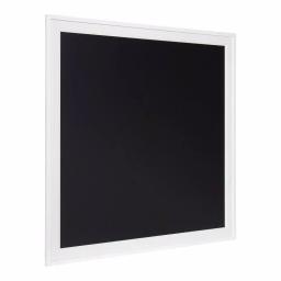 DesignOvation Bosc White Chalkboard Magnetic Memo Board, Square Framed Wall Decor thumbnail 2
