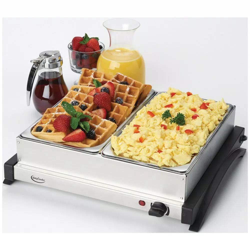 Betty Crocker 5 Qt. Stainless Steel Buffet Server and Warming Tray