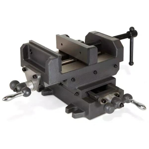 WEN 6-1/8 in. Compound Cross Slide Benchtop Vise, Heavy Duty Cast Iron