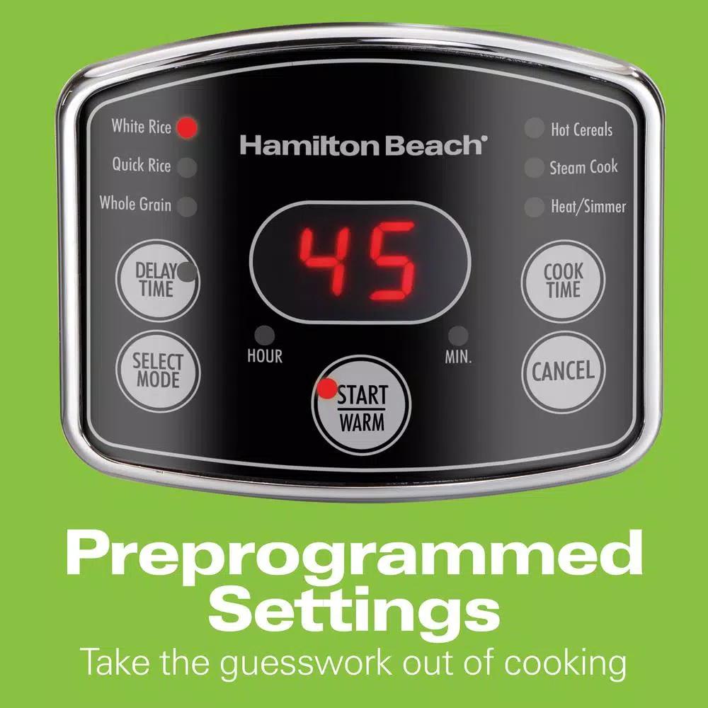 Hamilton Beach 14-Cup Stainless Steel Rice and Hot Cereal Cooker