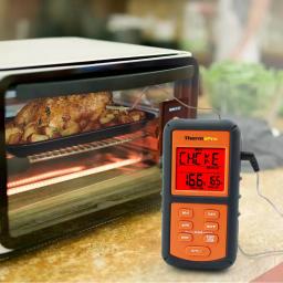ThermoPro TP-06 Digital Meat Thermometer with Color-Changing LCD, Probe, and Timer - Orange thumbnail 7