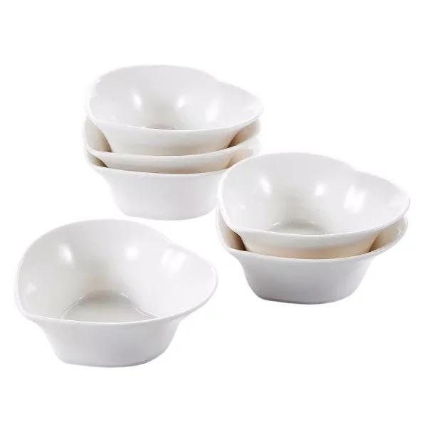 MALACASA 3.5 in. White Ceramic Ramekins Set of 6 - Porcelain Souffle Dishes