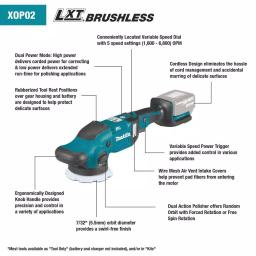 Makita 18V LXT Brushless Cordless 5 in./6 in. Dual Action Random Orbit Polisher (Tool Only) thumbnail 12
