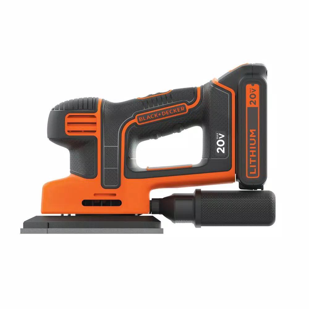 BLACK+DECKER 20V MAX Lithium-Ion Cordless Mouse Sander with 1.5 Ah Battery and Charger