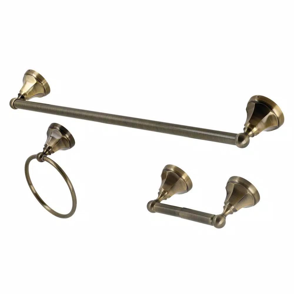 Kingston Brass Metropolitan 3-Piece Bathroom Accessory Set - Antique Brass