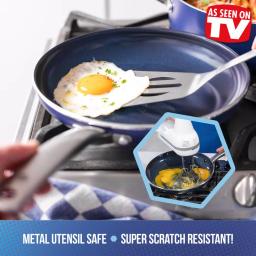 Blue Diamond 10-Piece Aluminum Ceramic Nonstick Cookware Set, Blue thumbnail 5
