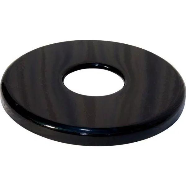 Ultra Play 32 Gal. Powder Coated Black Flat Top Commercial Park Receptacle Lid