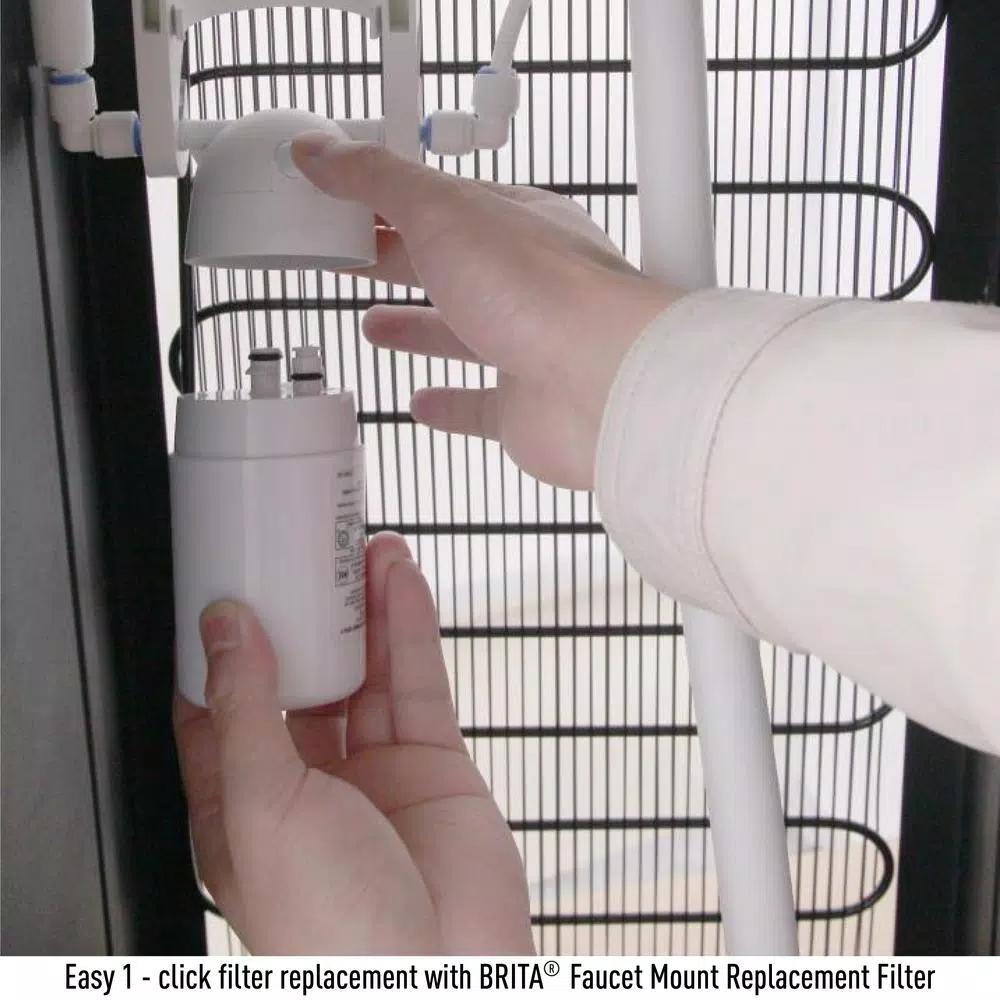 Brita Bottom-Loading Water Cooler with Built-In Filter, Stainless Steel, Hot and Cold