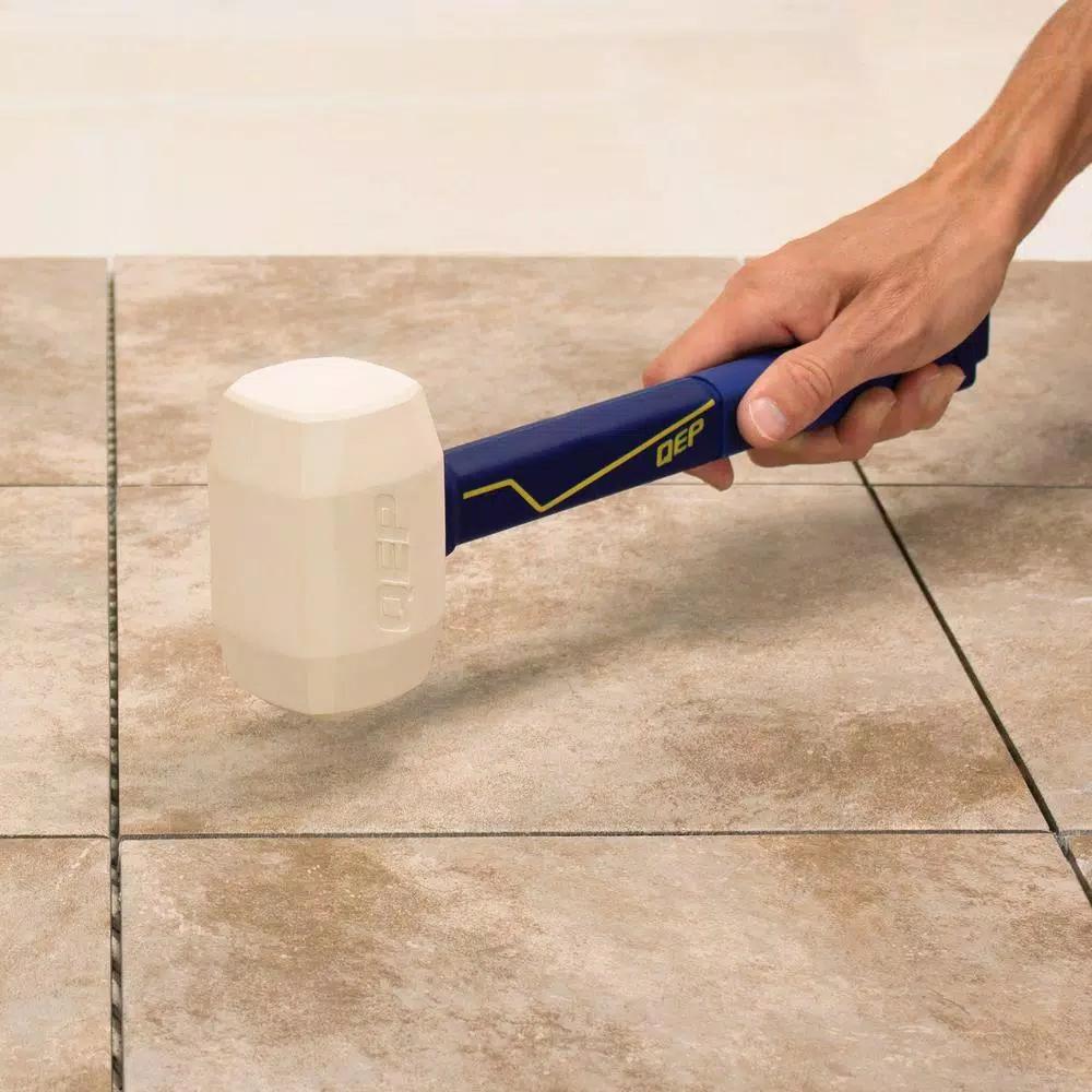 QEP Pro 16 oz. Rubber Floor Mallet with 11.5 in. Non-Slip Plastic Handle