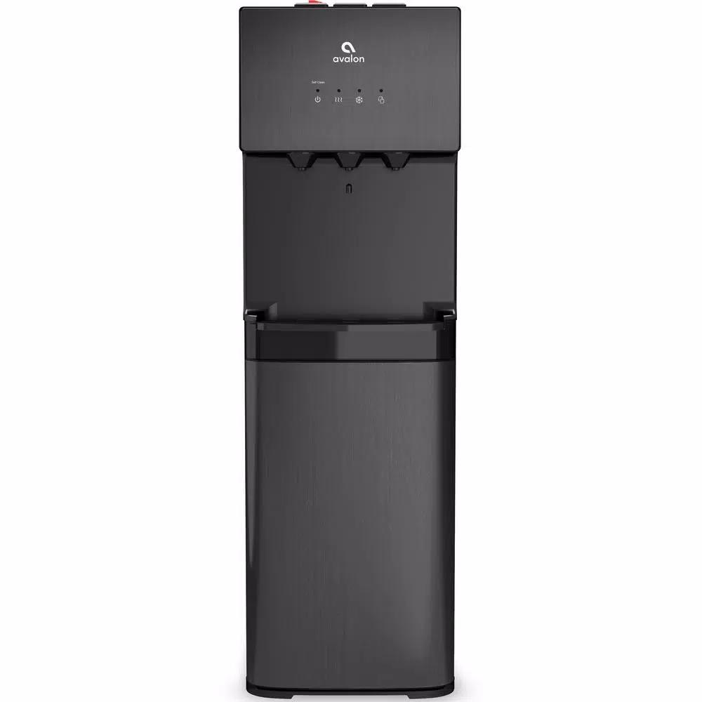 Avalon Self-Cleaning Bottom Loading Water Cooler - Black Stainless Steel, 3 Temperatures