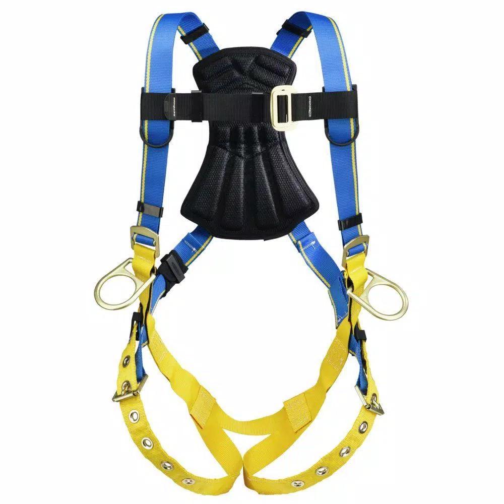 Werner Blue Armor 1000 Positioning Harness with 3 D-Rings, Small, Blue