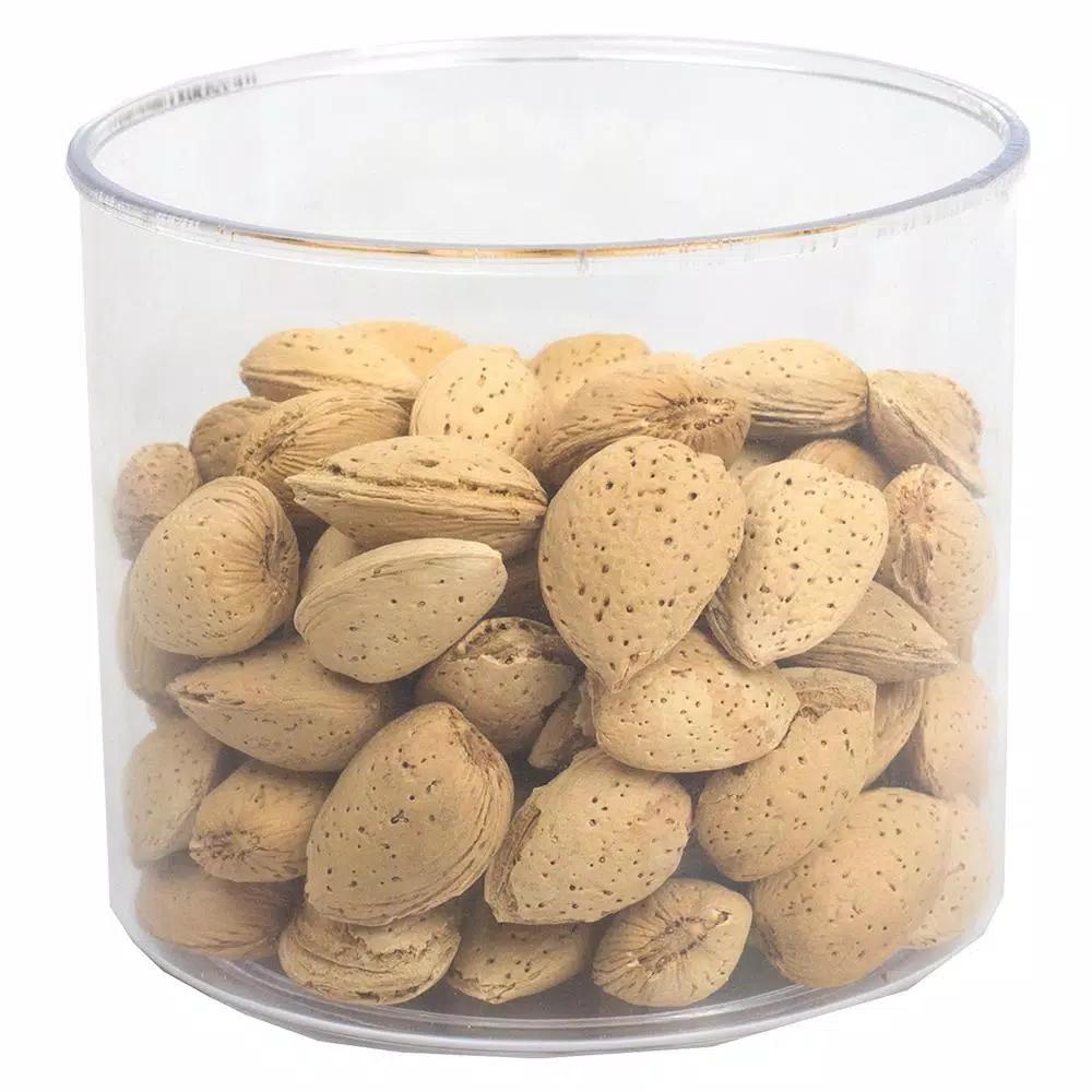 Home Basics 0.9 L Twist 'N Lock Air-Tight White Round Plastic Canister