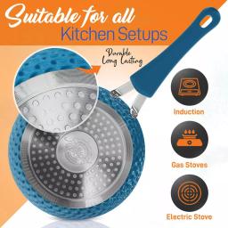 NutriChef Blue Diamond Ceramic 11-Piece Nonstick Aluminum Cookware Set thumbnail 6