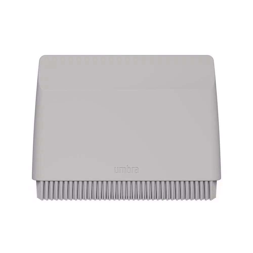 Umbra Flex 4 in. Silicone Sink Squeegee and Soft Brush Cleaner, Grey