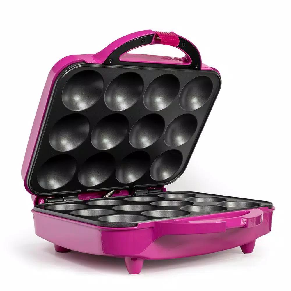 HOLSTEIN HOUSEWARES Holstein 1200W Magenta Non-Stick 12-Piece Cupcake Maker