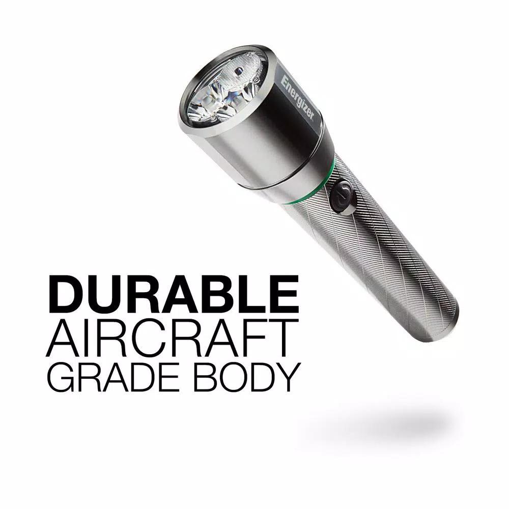 Energizer Vision HD Metal Rechargeable LED Flashlight, 1000 Lumens, USB Power Bank Function