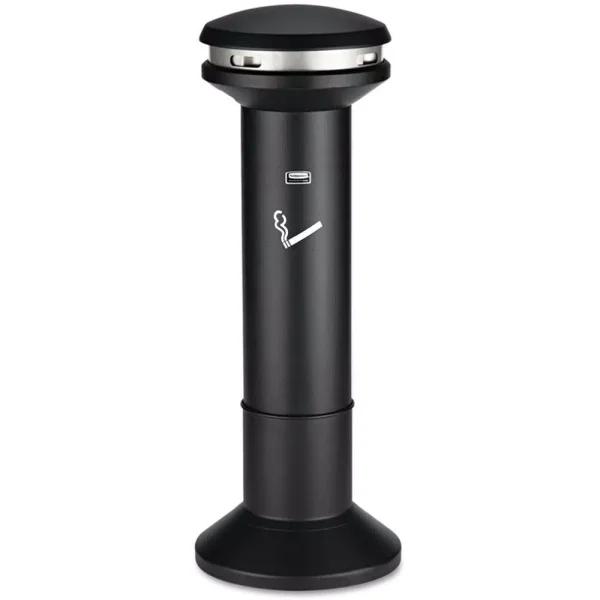 Rubbermaid Commercial Products Rubbermaid Commercial Infinity Ultra-High Capacity Smoking Receptacle, 6.7 Gal, Black