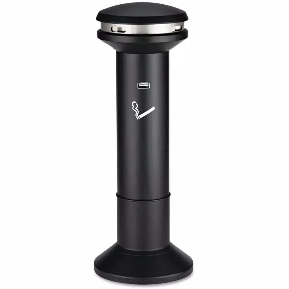 Rubbermaid Commercial Products Rubbermaid Commercial Infinity Ultra-High Capacity Smoking Receptacle, 6.7 Gal, Black