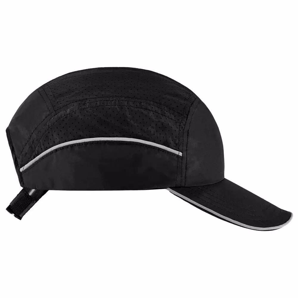 Skullerz 8955 Lightweight Vented Bump Cap Hat - Black Long Brim