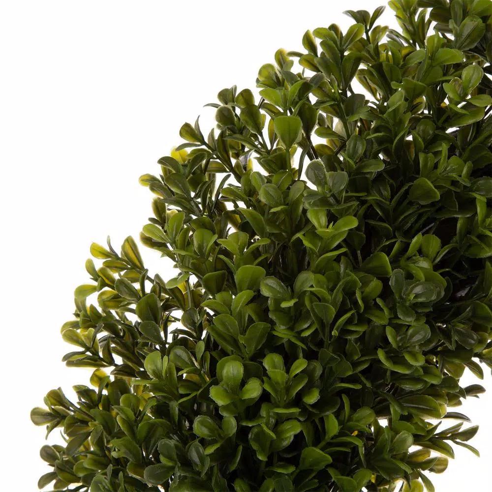 Glitzhome 18 in. Boxwood Wreath with 28 in. Wooden Window Frame Decor