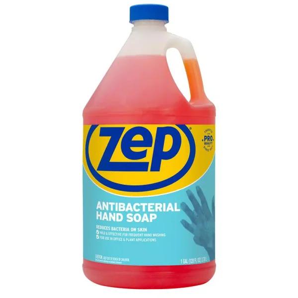 ZEP 128 oz. Antibacterial Liquid Hand Soap, Kills 99% of Germs, Fresh Clean Scent