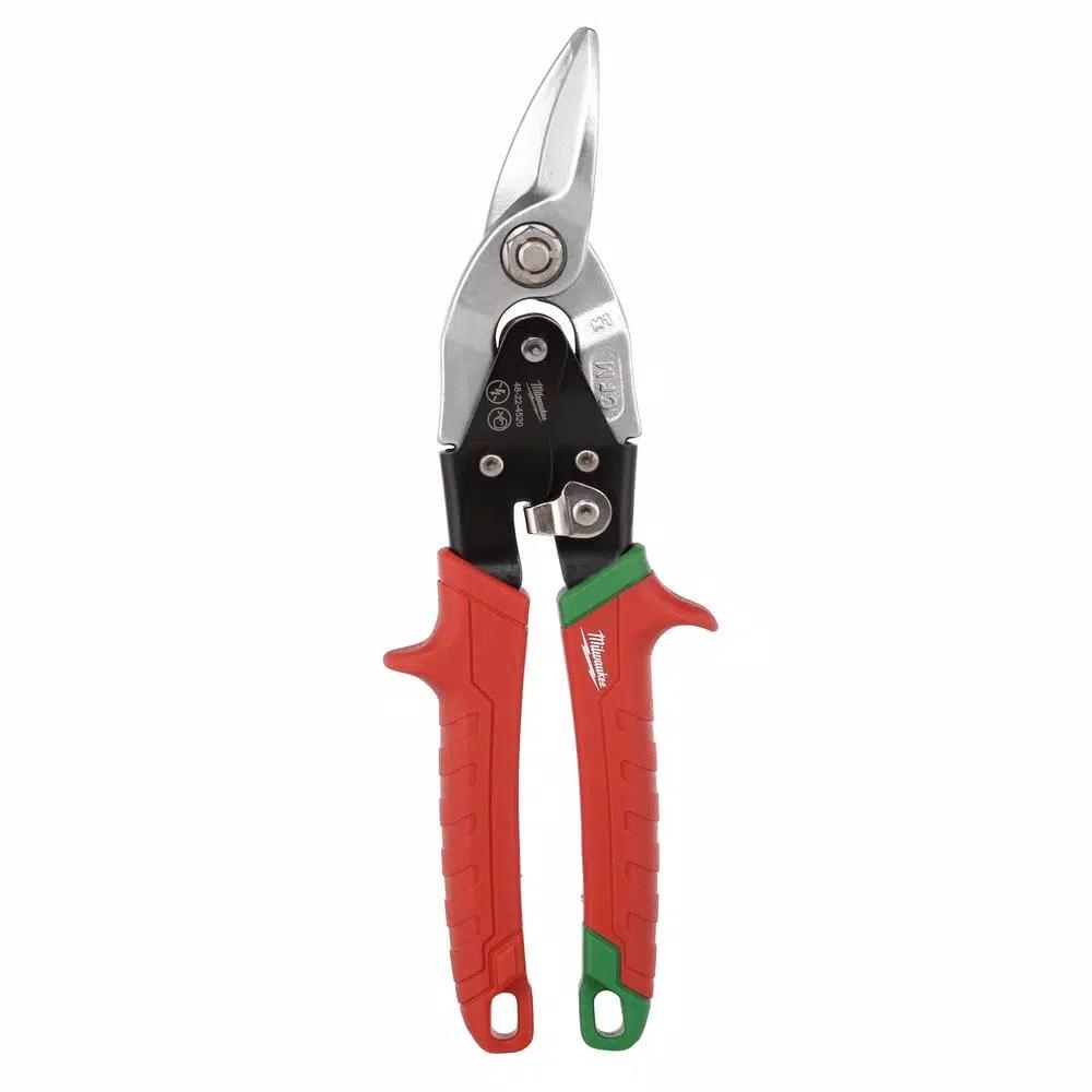 Milwaukee 10 in. Right-Cut Aviation Snips with Forged Serrated Blades