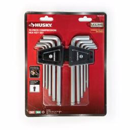 Husky 10-Piece Compression Ring Hex Key Set, Metric and SAE thumbnail 5