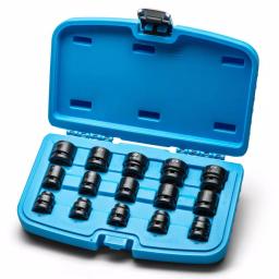 Capri Tools 1/2 in. Drive Metric Stubby Impact Socket Set, 15-Piece thumbnail 1