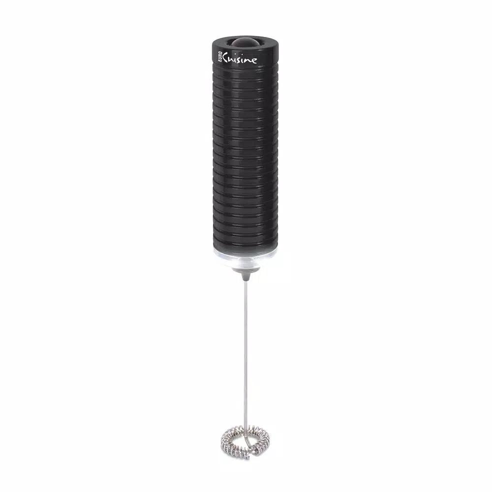 Euro Cuisine Handheld Milk Frother with LED Light, Black
