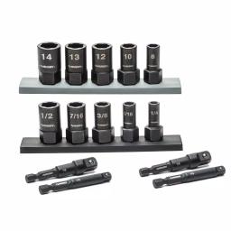 Husky Dual Direction Extraction Socket Set, SAE/Metric, 14-Piece thumbnail 1