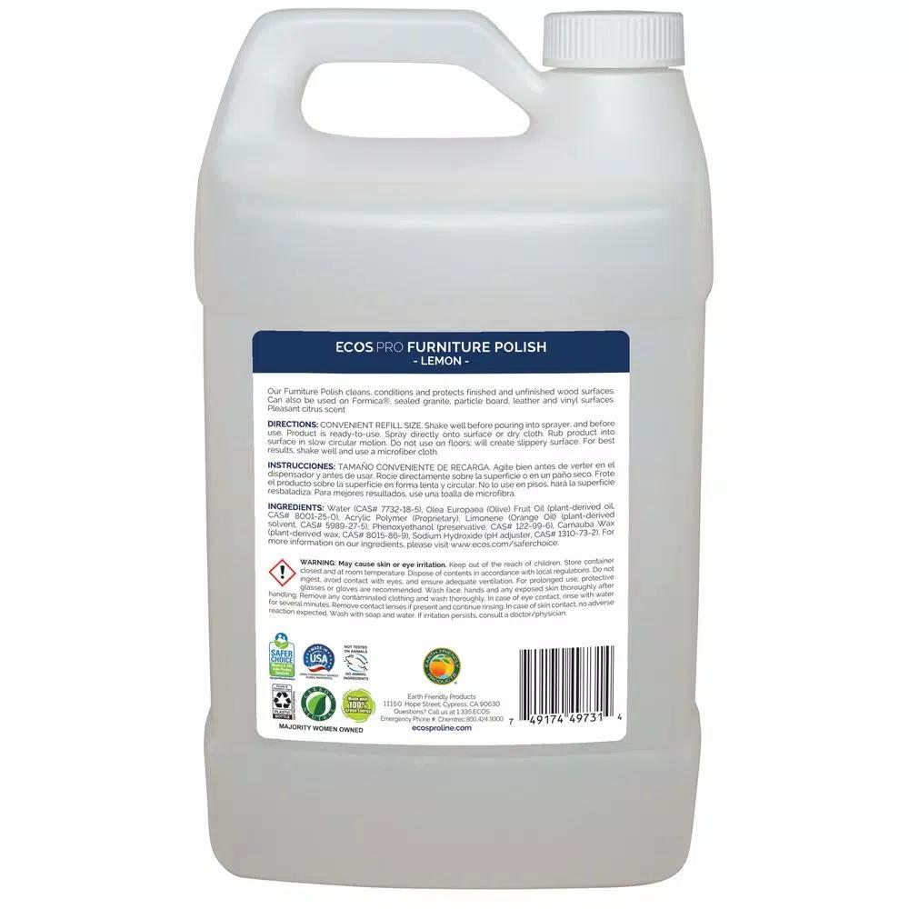 ECOS Pro Furniture Polish, 128 oz. Plant-Based Wood Cleaner and Conditioner