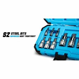Capri Tools Stubby XZN Triple Square Bit Socket Set, 10-Piece Metric thumbnail 6