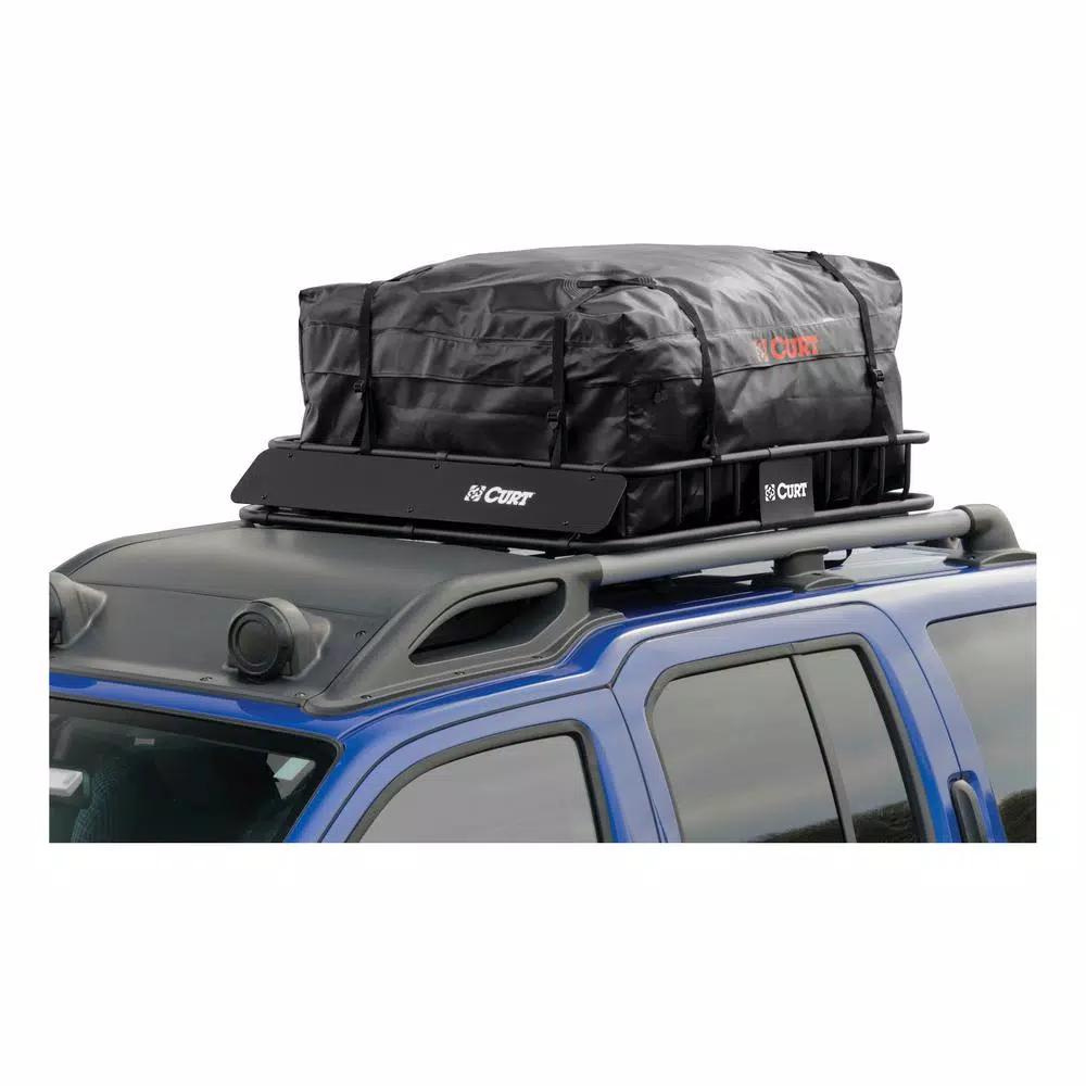 CURT 13.5 cu. ft. Water Resistant Rooftop Cargo Bag, UV-Resistant Vinyl