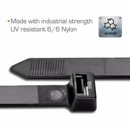 TR Industrial 8.9 in. Ultra Heavy-Duty UV Resistant Cable Ties, 250 lb. Tensile Strength (50-Pack) thumbnail 5