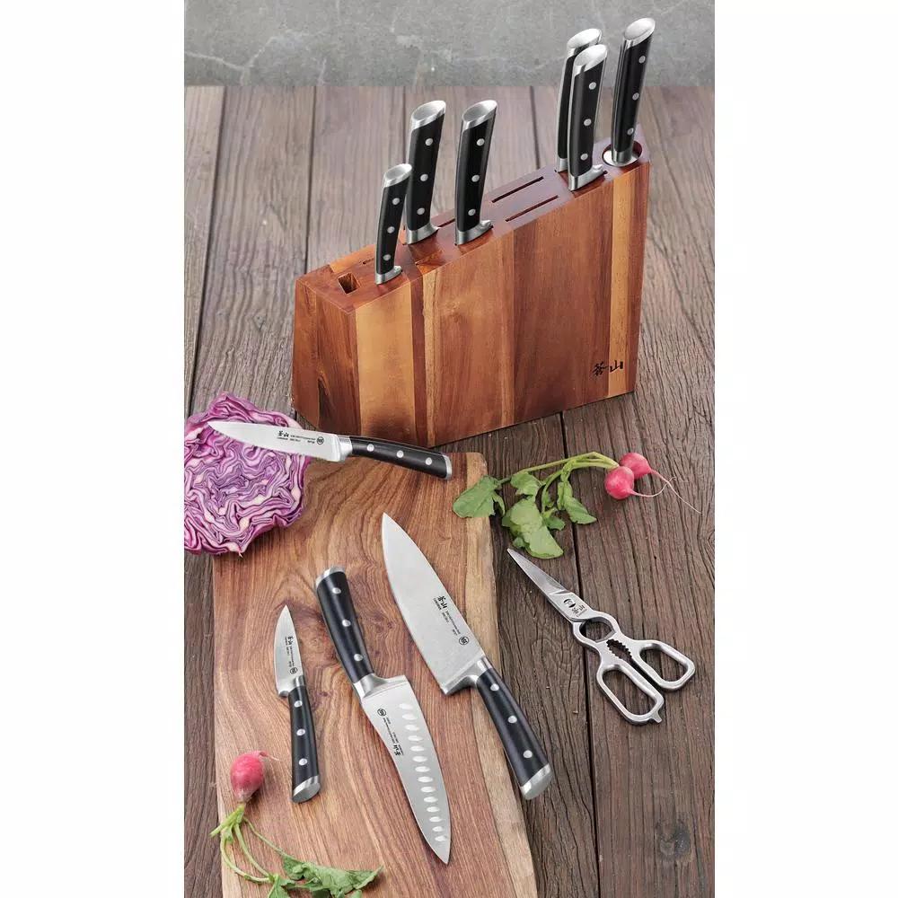 Cangshan S Series 12-Piece German Steel Forged Knife Block Set with Walnut Block