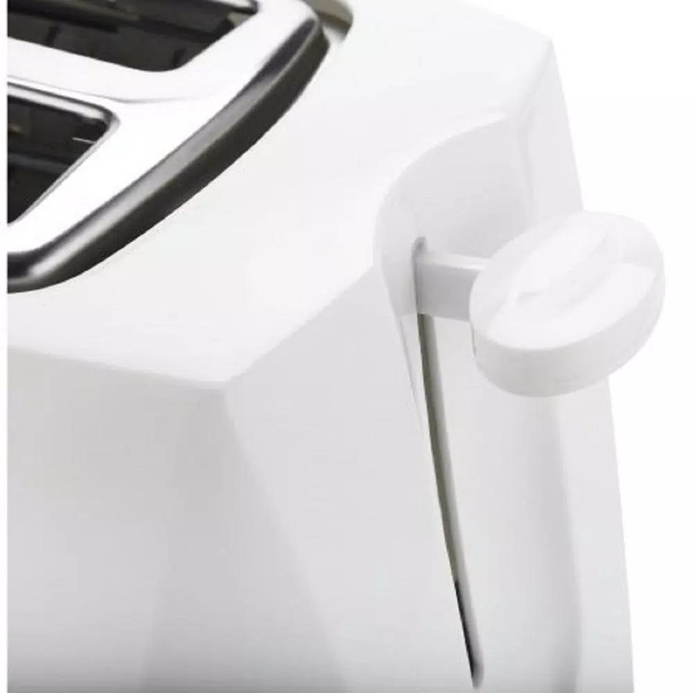 Elite Cuisine 4-Slice White Long Slot Toaster with Cool-Touch Exterior