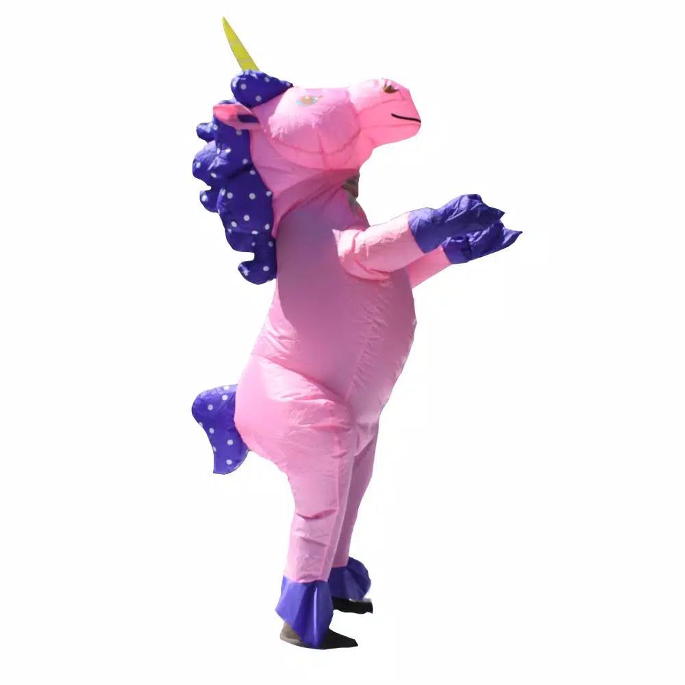 ALEKO's Inflatable Unicorn Adult Halloween Costume - Pink & Purple Unisex Party Suit