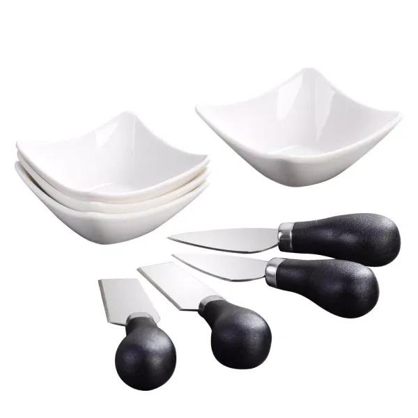 MALACASA 2.95-Inch White Porcelain Ramekins Set of 4, Ceramic Small Serving Bowls