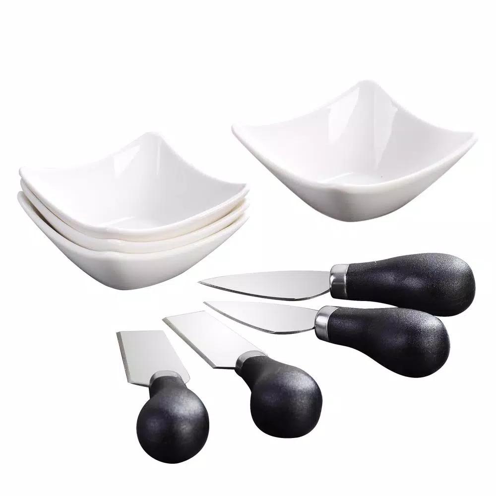 MALACASA 2.95-Inch White Porcelain Ramekins Set of 4, Ceramic Small Serving Bowls