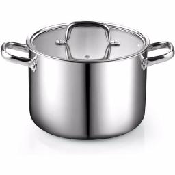 Cook N Home 7-Piece Tri-Ply Clad 18/10 Stainless Steel Cookware Set thumbnail 6