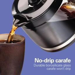 Hamilton Beach 12-Cup Compact Programmable Drip Coffee Maker, Black thumbnail 5