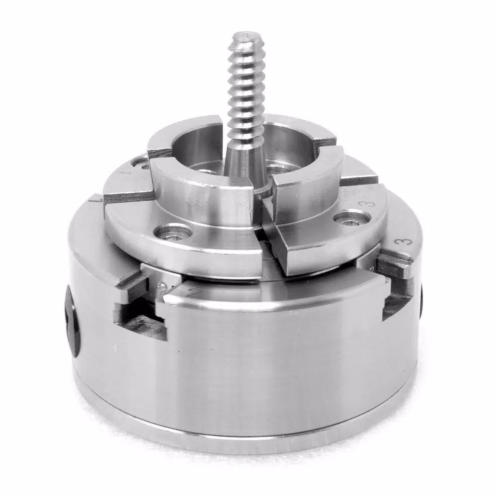 WEN 3.75 in. 4-Jaw Self-Centering Keyed Scroll Chuck with 1 in. x 8TPI Thread